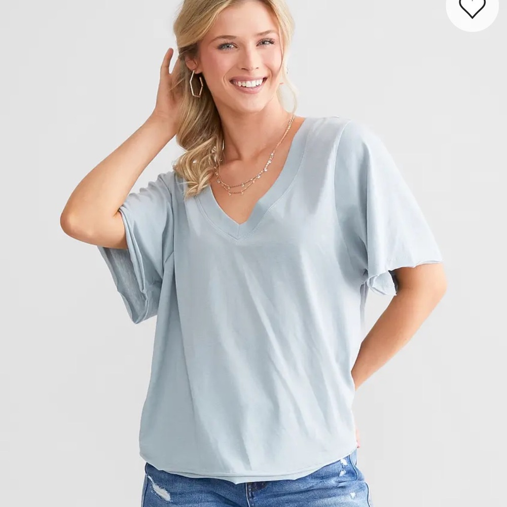 White Crow Blue Boxy Short Sleeve Tee